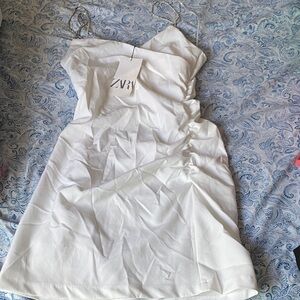 Zara Elegant White Mini Dress